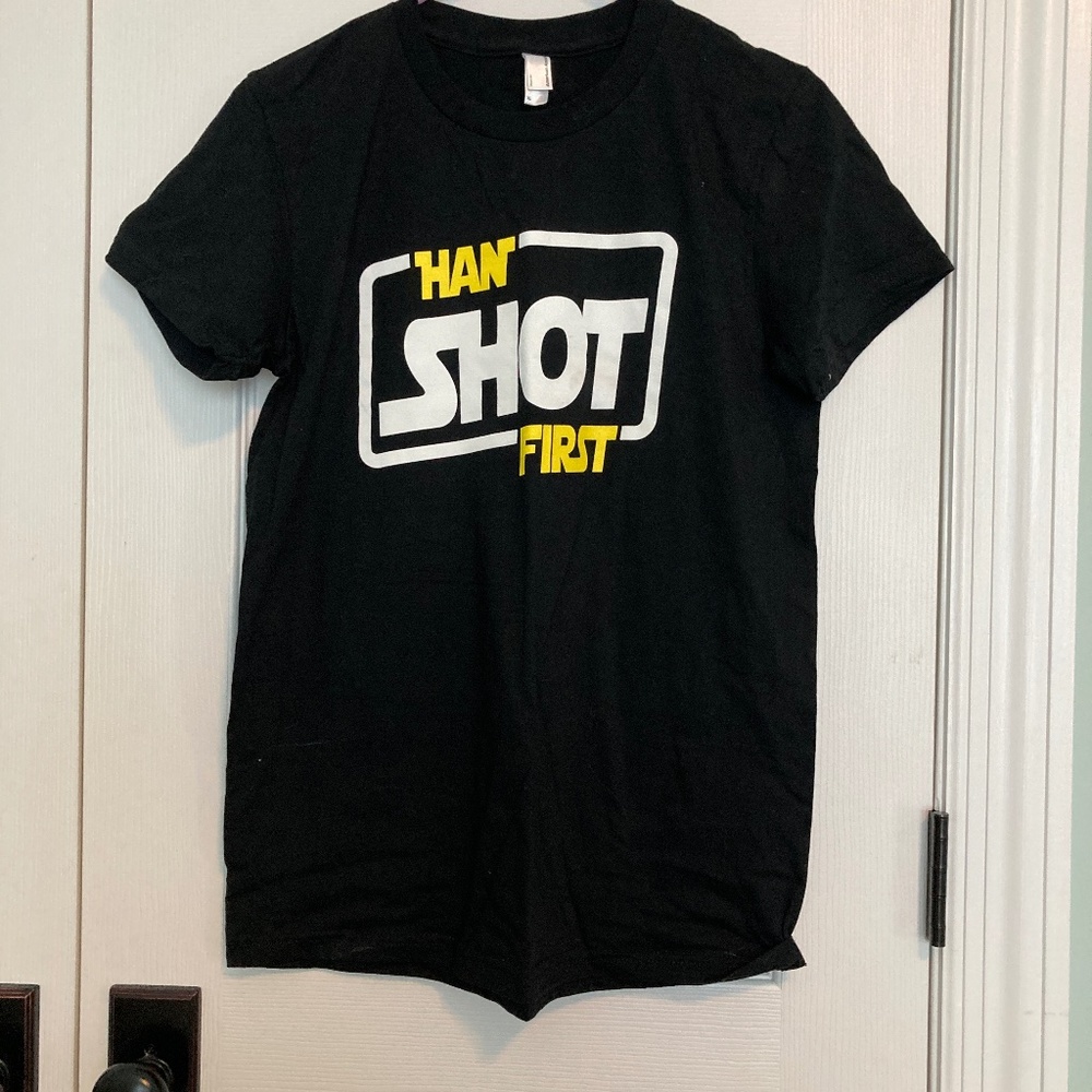 Star Wars "Han Shot First"  t-shirt, Large (kids size)